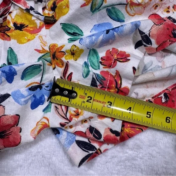 St. John's Bay Floral Linen Women's Shorts - Size Extra Large Tall XL - Picture 5 of 12